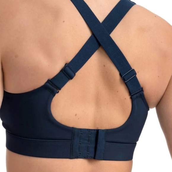 Lole Sports Bra Blue Size Large Stretch Adjustable Straps Solid Colour - Picture 2 of 10